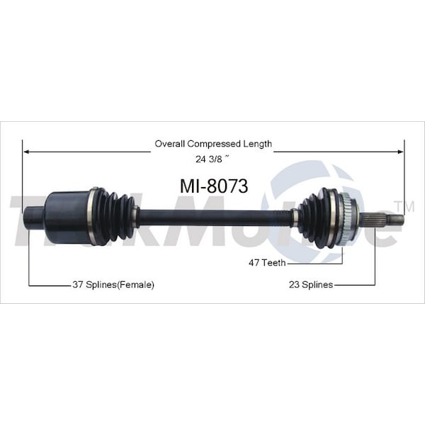 Surtrack Axle Cv Axle Shaft, Mi-8073 MI-8073 - main